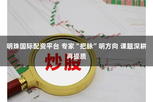 明珠国际配资平台 专家“把脉”明方向 课题深耕再提质